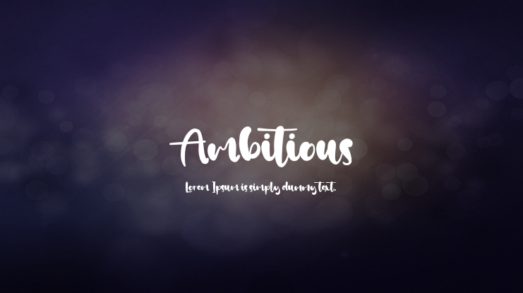 Ambitious Font