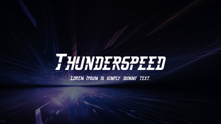 Thunderspeed Font
