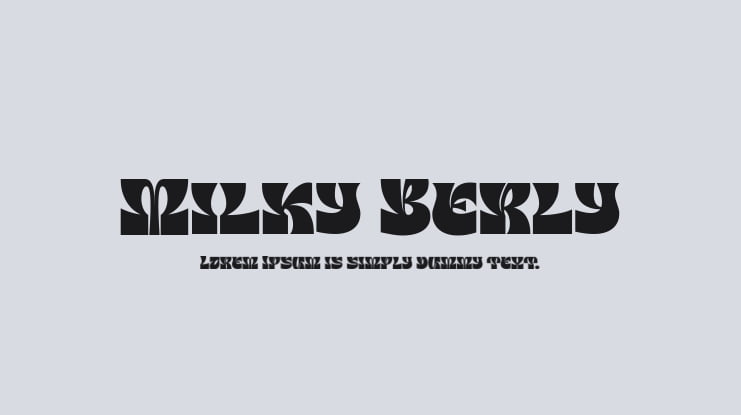 Milky Berly Font