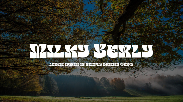 Milky Berly Font