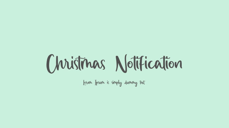 Christmas Notification Font