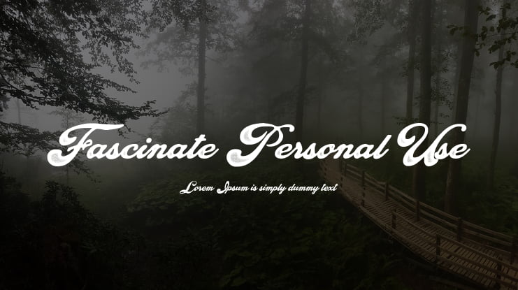 Fascinate Personal Use Font