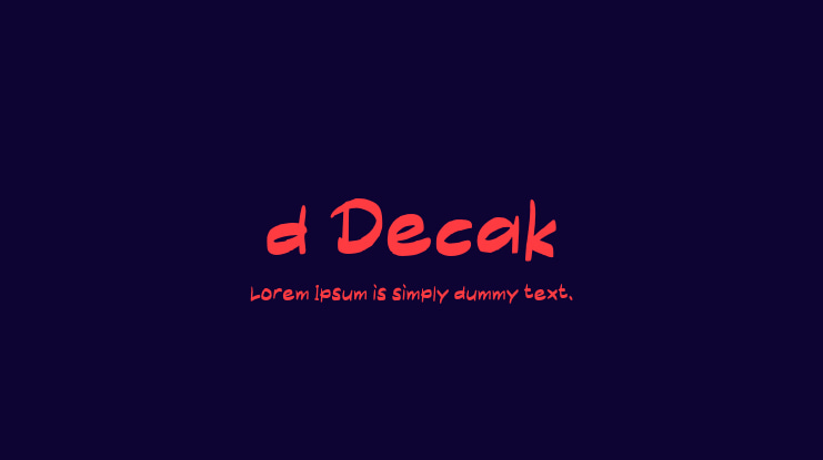 d Decak Font