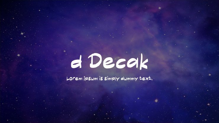d Decak Font