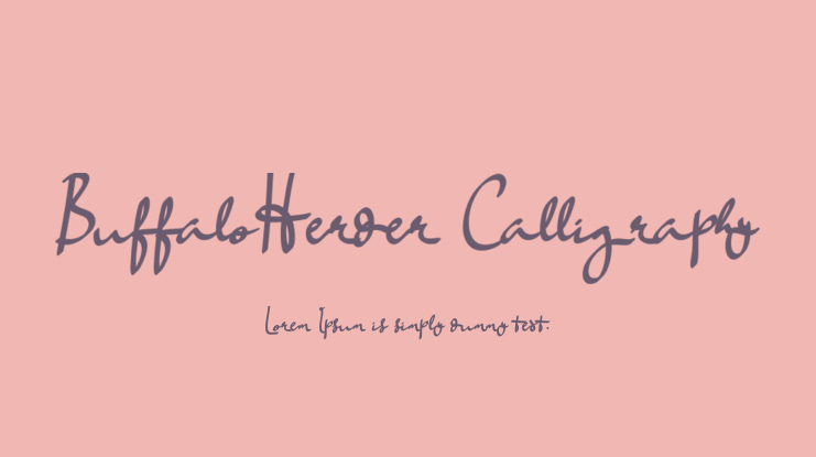 BuffaloHerder Calligraphy Font