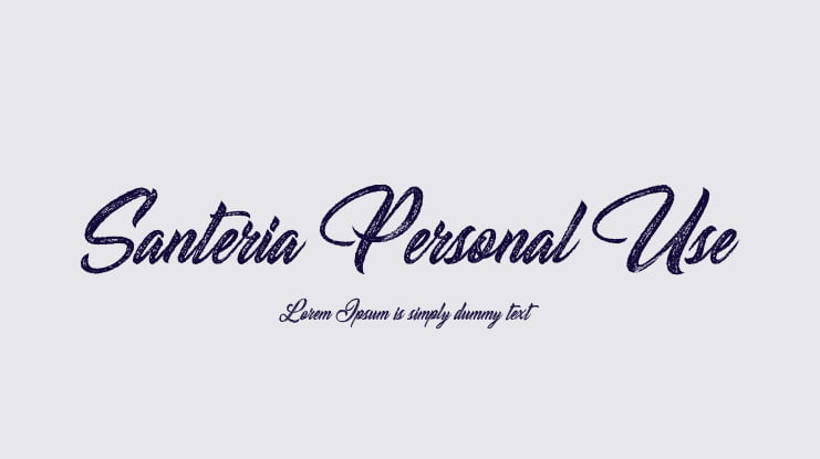 Santeria Personal Use Font