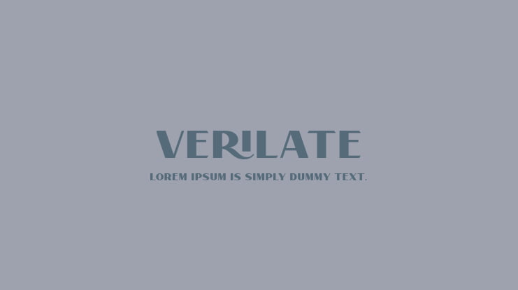 Verilate Font