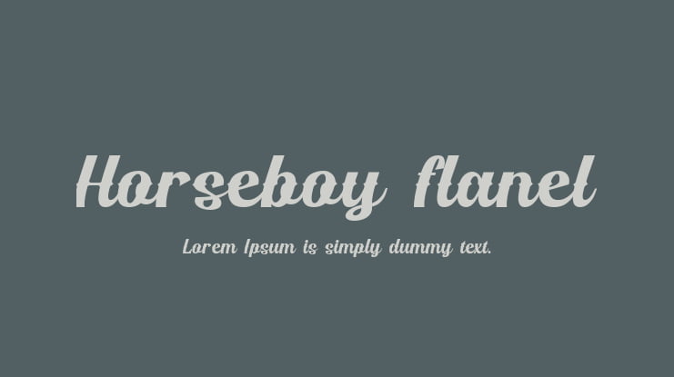 Horseboy flanel Font