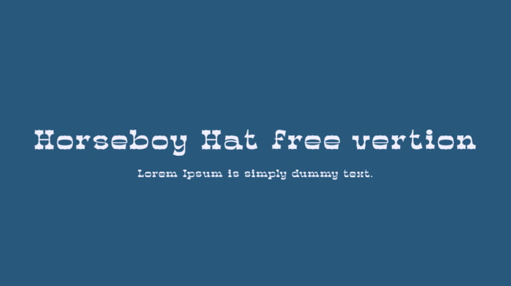 Horseboy Hat free vertion Font