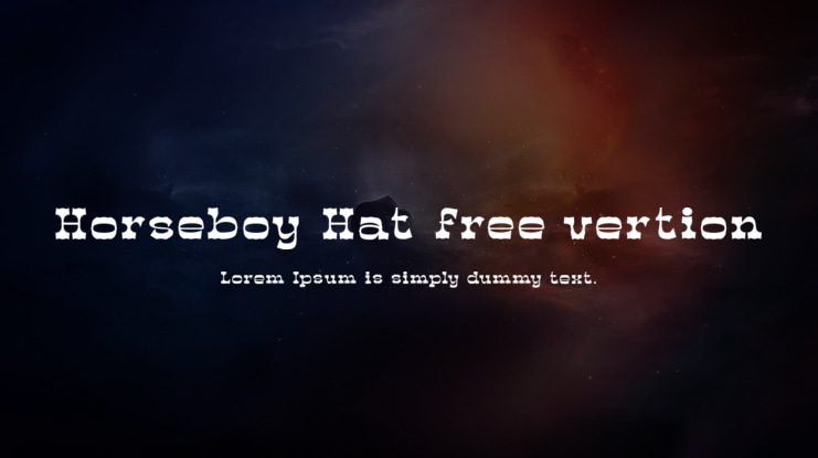 Horseboy Hat free vertion Font