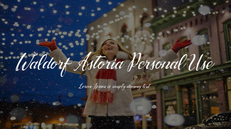 Waldorf Astoria Personal Use Font