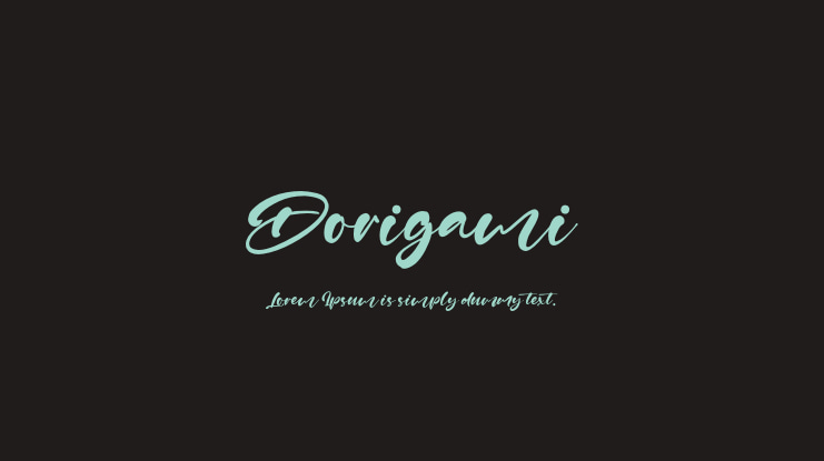 Dorigami Font