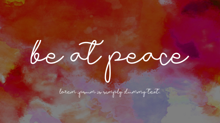 Be at peace Font
