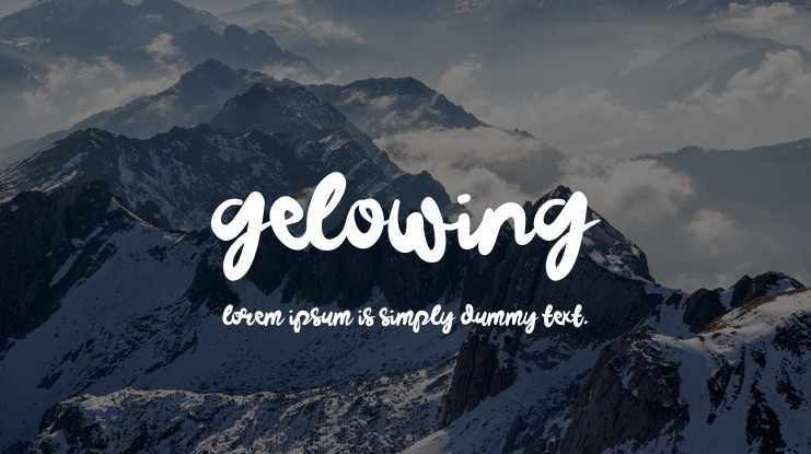 Gelowing Font