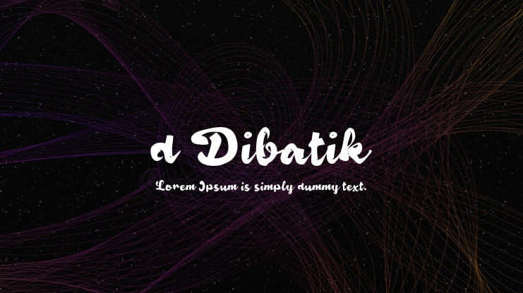 d Dibatik Font
