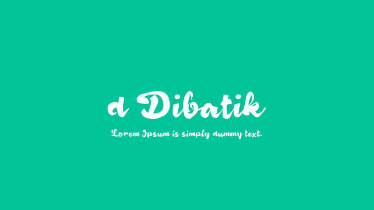 d Dibatik Font