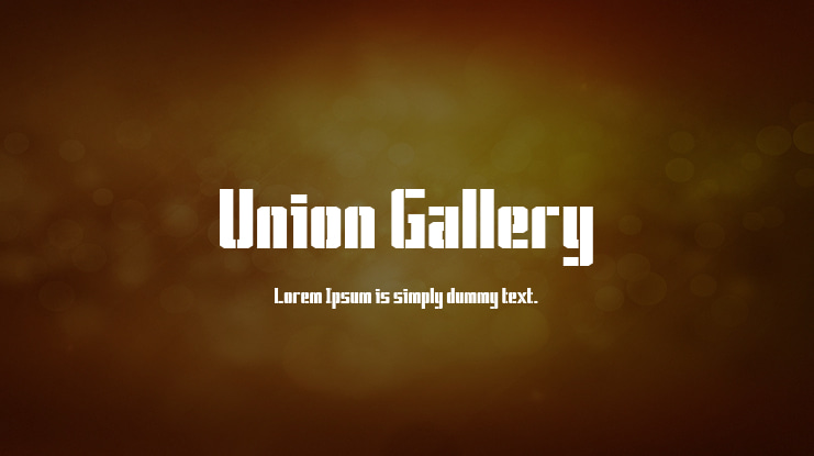 Union Gallery Font