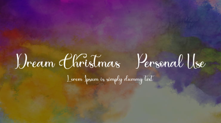 Dream Christmas - Personal Use Font
