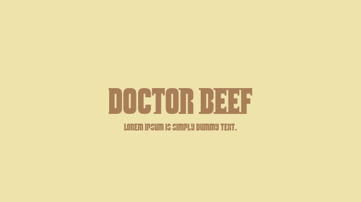 Doctor Beef Font