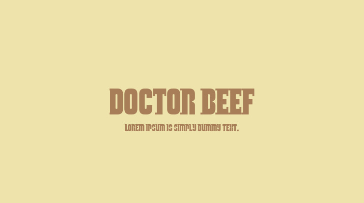 Doctor Beef Font