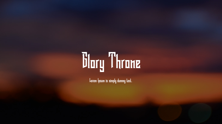 Glory Throne Font
