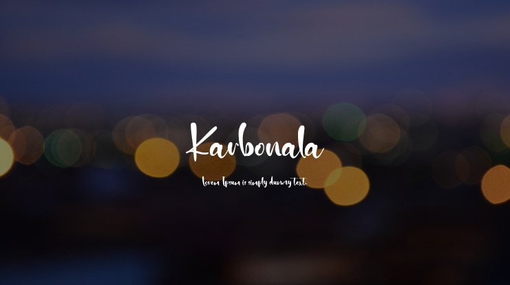 Karbonala Font