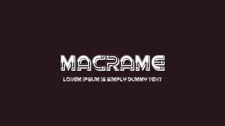 Macrame Font