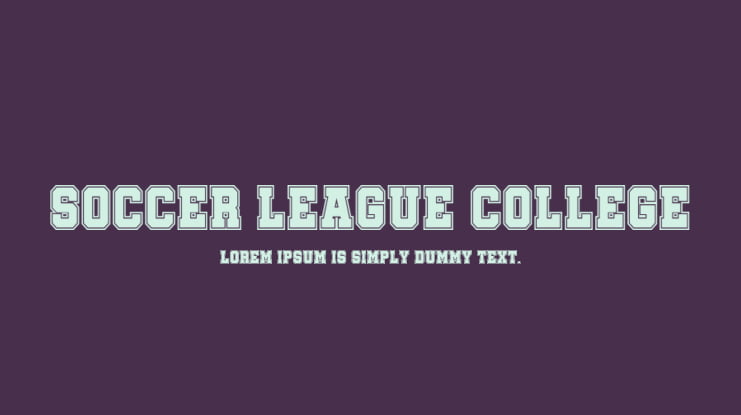 Soccer League College Font Family