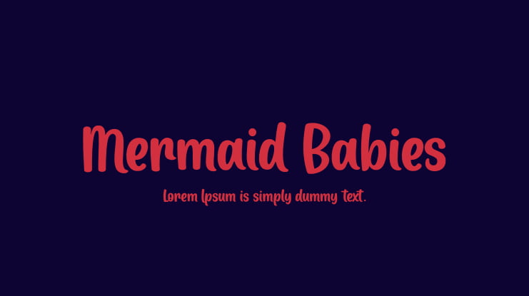Mermaid Babies Font