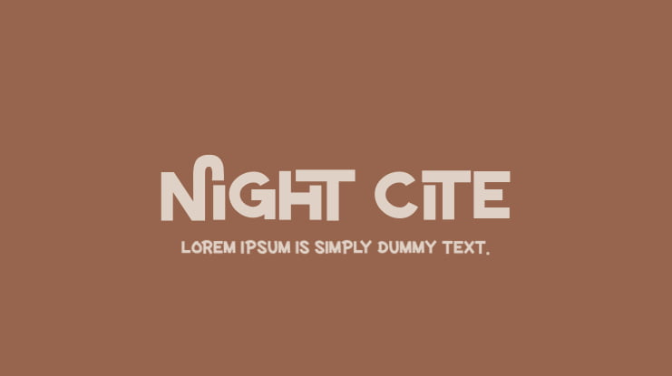 NIGHT CITE Font Family