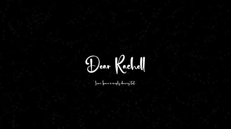 Dear Rachell Font