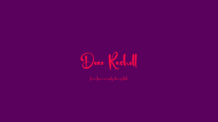 Dear Rachell Font