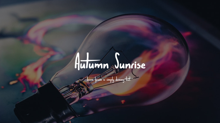 Autumn Sunrise Font