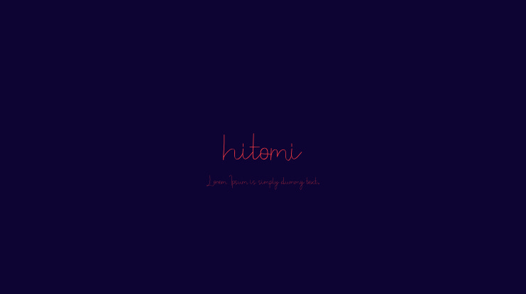 hitomi Font