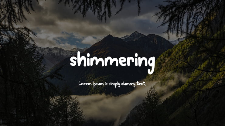 shimmering Font