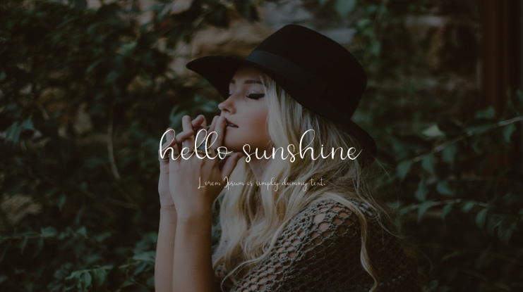 hello sunshine Font Family