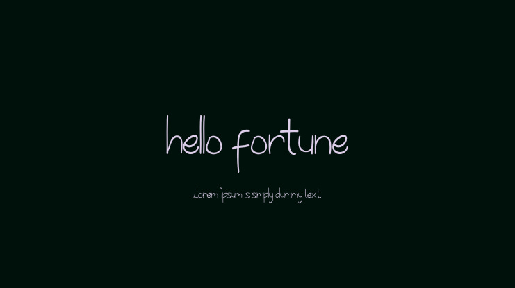 hello fortune Font