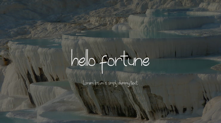 hello fortune Font