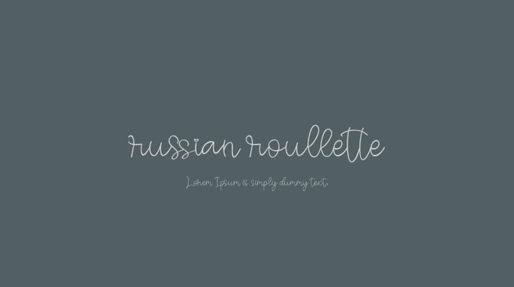 russian roullette Font