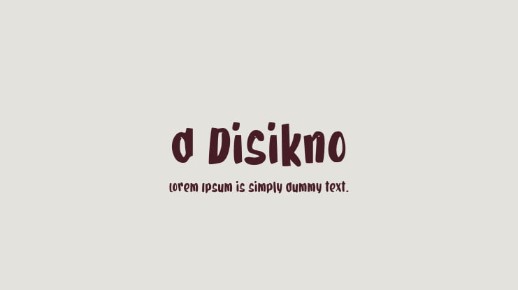 d Disikno Font