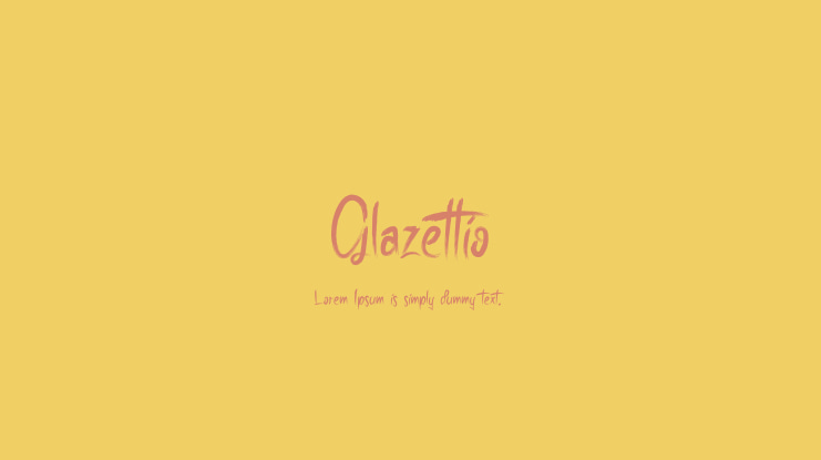 Glazettio Font