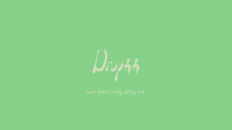 Drophh Font