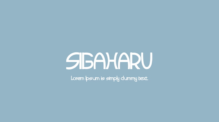SIGAHARU Font