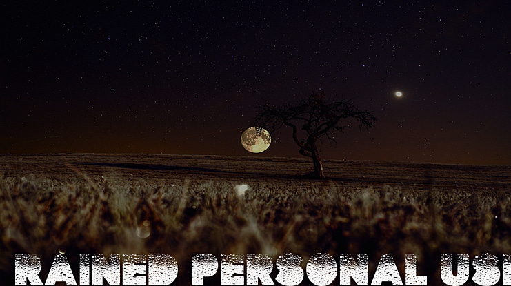 RAINED PERSONAL USE Font Family