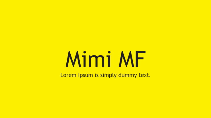 Mimi MF Font