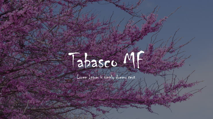 Tabasco MF Font