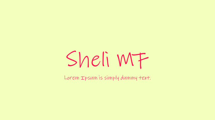 Sheli MF Font