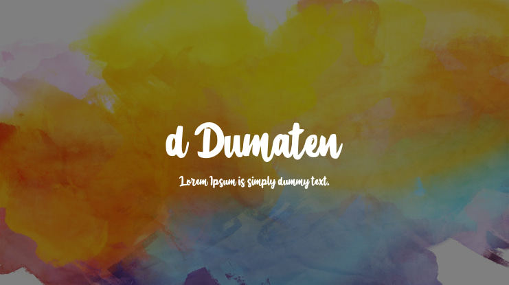 d Dumaten Font