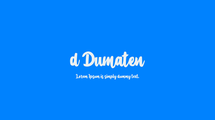 d Dumaten Font