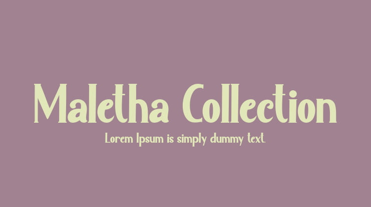Maletha Collection Font Family
